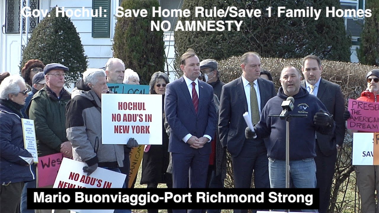 Mario Buonviaggio:  Gov Hochul: Save Home Rule/Save 1 Family Homes/NO AMNESTY