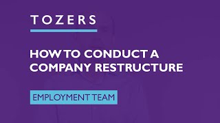 How to conduct a company restructure