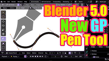 Nieuwe pentool in Blender 5.0 - Volledige Grease Pencil-tutorial