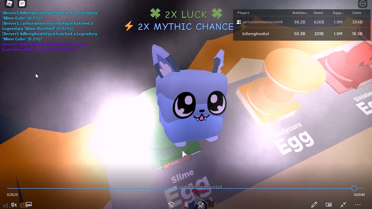 Hatching shiny slime overlord on camera (bgs update 61)