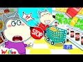 Wolfoo, Don't Play With Shopping Cart! - Learn Rules of Conduct for Kids at the Mall | Wolfoo Family