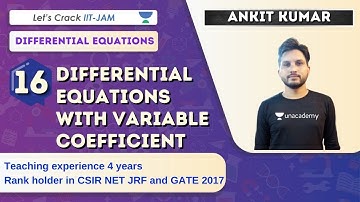 Differential Equations with Variable Coefficient | Target IIT-JAM 2021 | Ankit Kumar