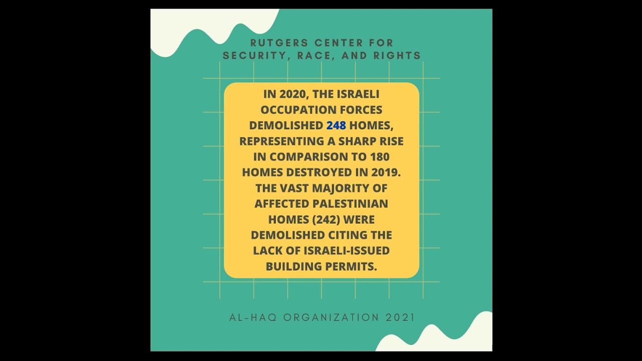 Facts On Palestinian Human Rights Rutgers Center For Security Race And Rights