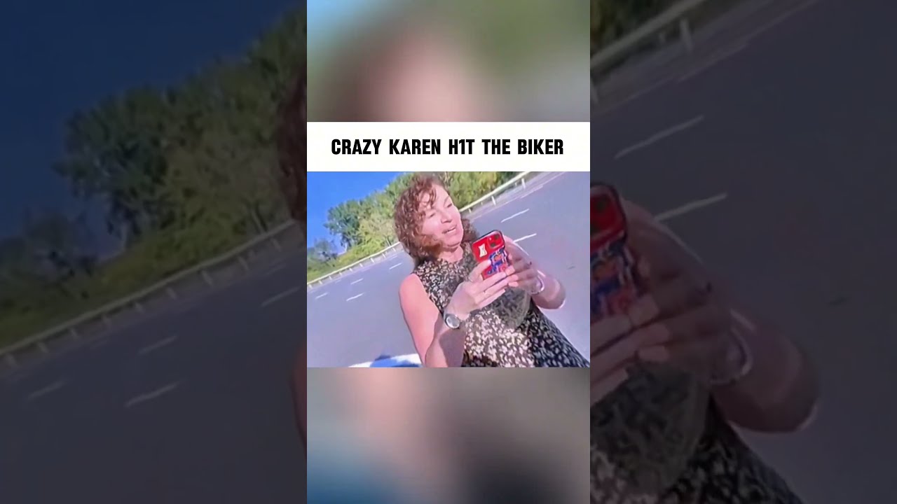 Crazy Karen STRUCK The Biker