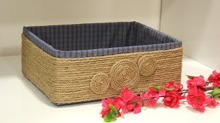 diy cardboard storage basket/Easy home decoration and organization idea.☺😊