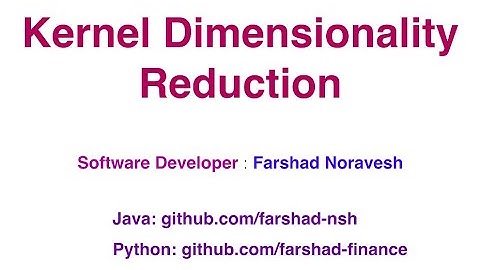 Kernel dimension reduction