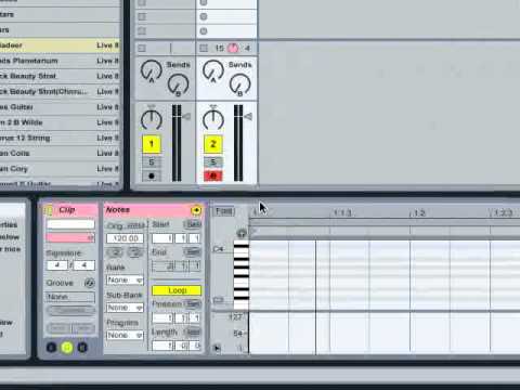 Ableton Live 8 Tutorial 03 (Intro to MIDI and Clips) - YouTube