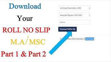 Download Your Roll No Slip | M.A/MSC | Part 1 | Part 2 | Annual Exams 2021 | UOS | Official Upload