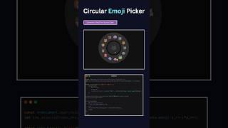 Circular Emoji Picker UI Animation 🤩 | HTML CSS JavaScript
