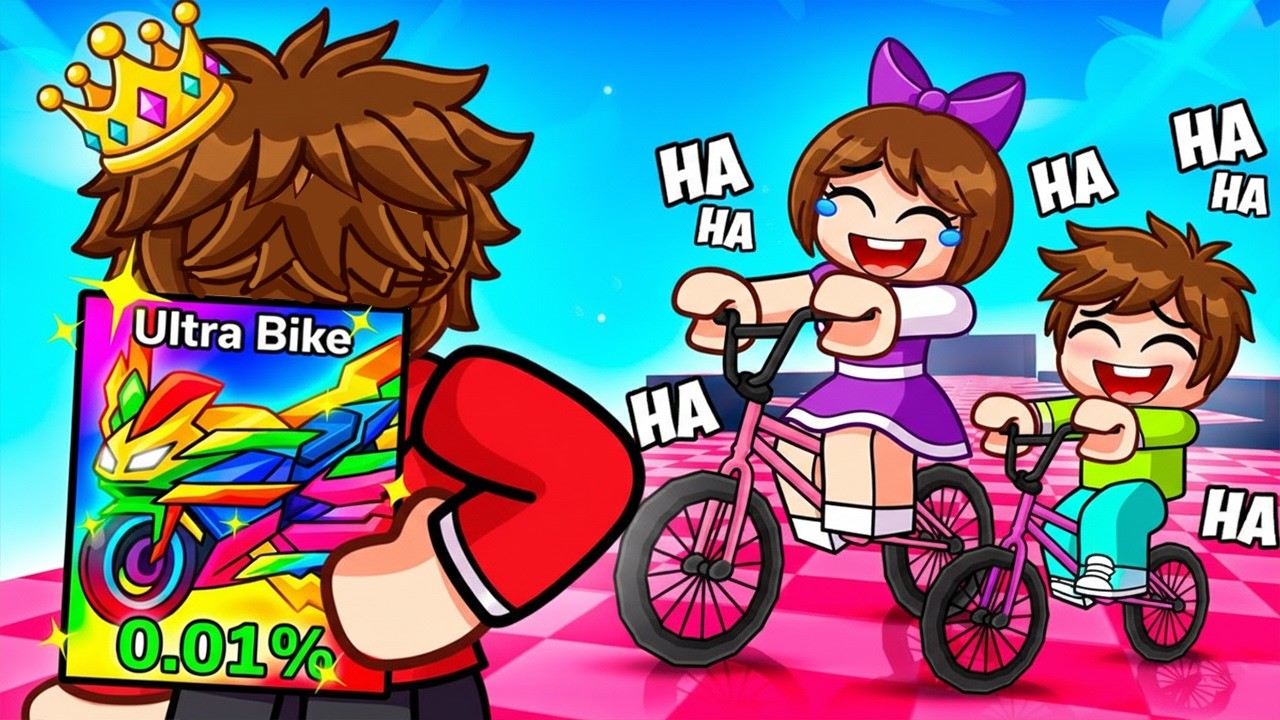 Ich habe mich in Bike Obby als NOOB ausgegeben und dann ein 0,01% BIKE verwendet!