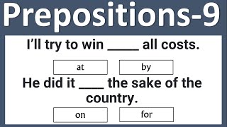 Prepositions Quiz #9 | Grammar Test