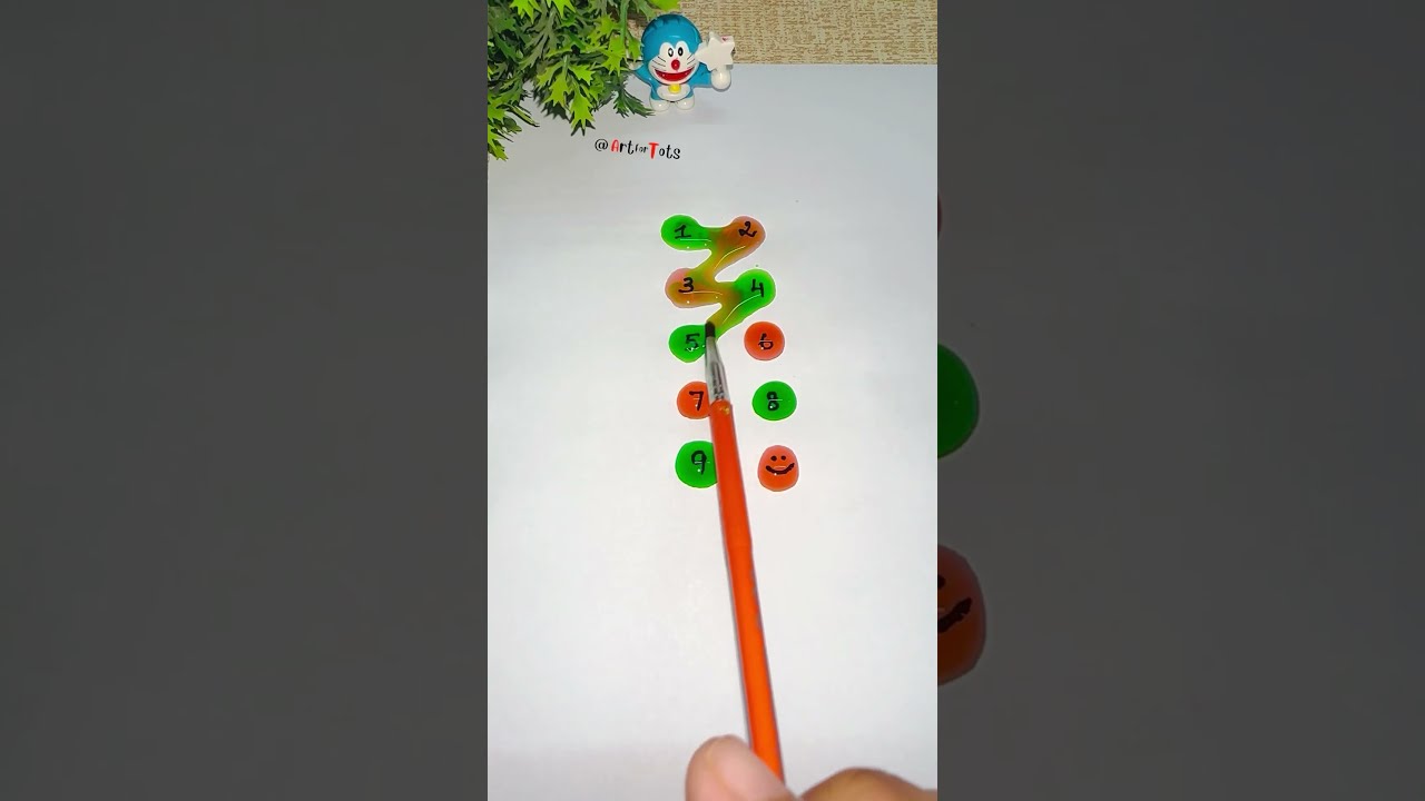  Number Connect Fun Art Trending Shorts Ytshorts Colormixingmagic Satisfying