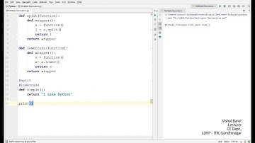CE602-N- Python Programming : Python Decorators (Part-2) : Kadi Sarva Vishwavidyalaya