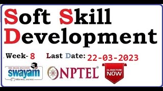 Soft Skill Development || NPTEL week 8 assignment answers 2023 #nptel #softskills # screenshot 5