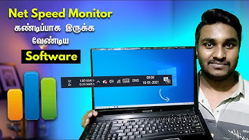 Internet Speed Meter On Taskbar Using Net Speed Monitor Tamil!