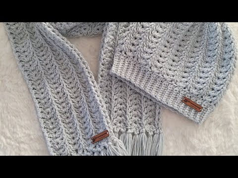 ATKI MODELİ/TIĞ İŞİ ATKI MODELI/CROCHET SCARF SET/ CROCHET FOR ADULTS/ BOYUNLUK MODELİ