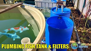 : New Aquaponics System | Plumbing The Fish Tank, Solids Settler & Bio Filter