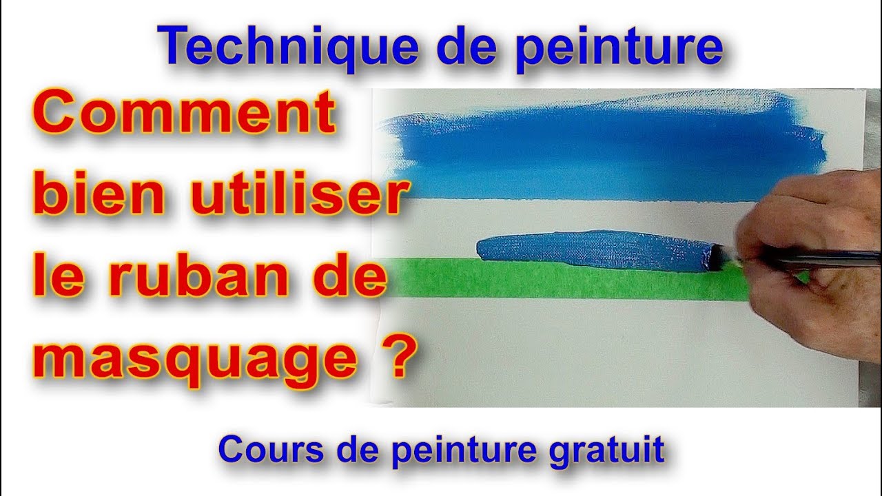 Astuce peinture - comment utiliser le ruban de masquage en peinture  acrylique 