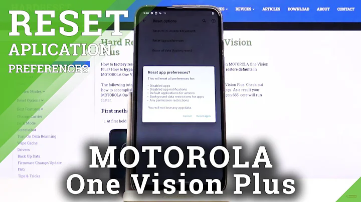 How to Reset App Preferences in MOTOROLA One Vision Plus - Restore Default Preferences