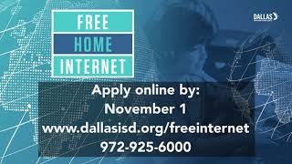 Dallas ISD families can sign up for Free High-Speed Home Internet
