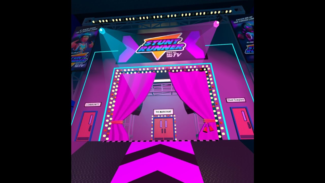 Rec Room Stunt Runner Gameplay On Quest 2.