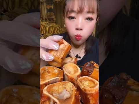 mukbang asmr eat  all meat marrow bone super tasty