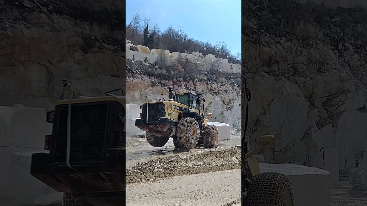 The Roar of the Komatsu WA500 Marble Moving Madness