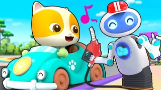 Robot Pompa Bensin | Lagu Kendaraan Anak | Mobil Polisi | Lagu Anak | BabyBus Bahasa Indonesia