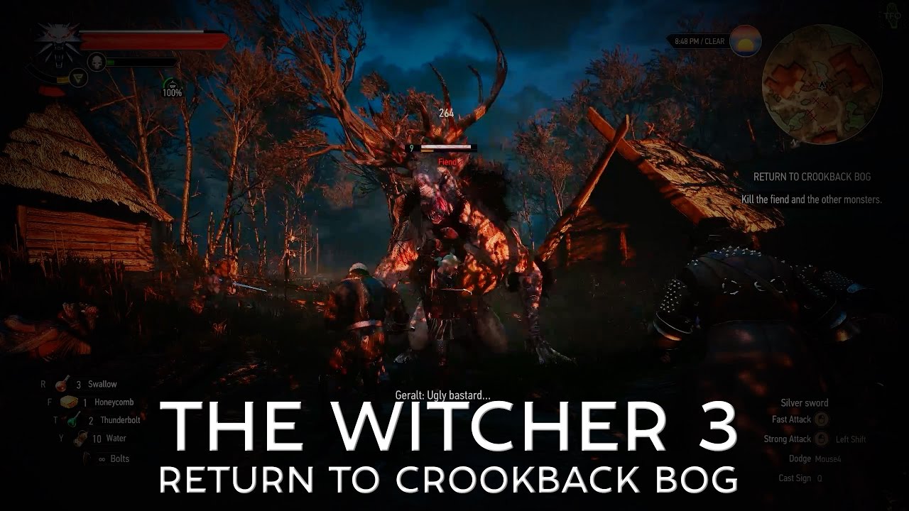 The Witcher 3 Return to Crookback Bog [No Commentary]