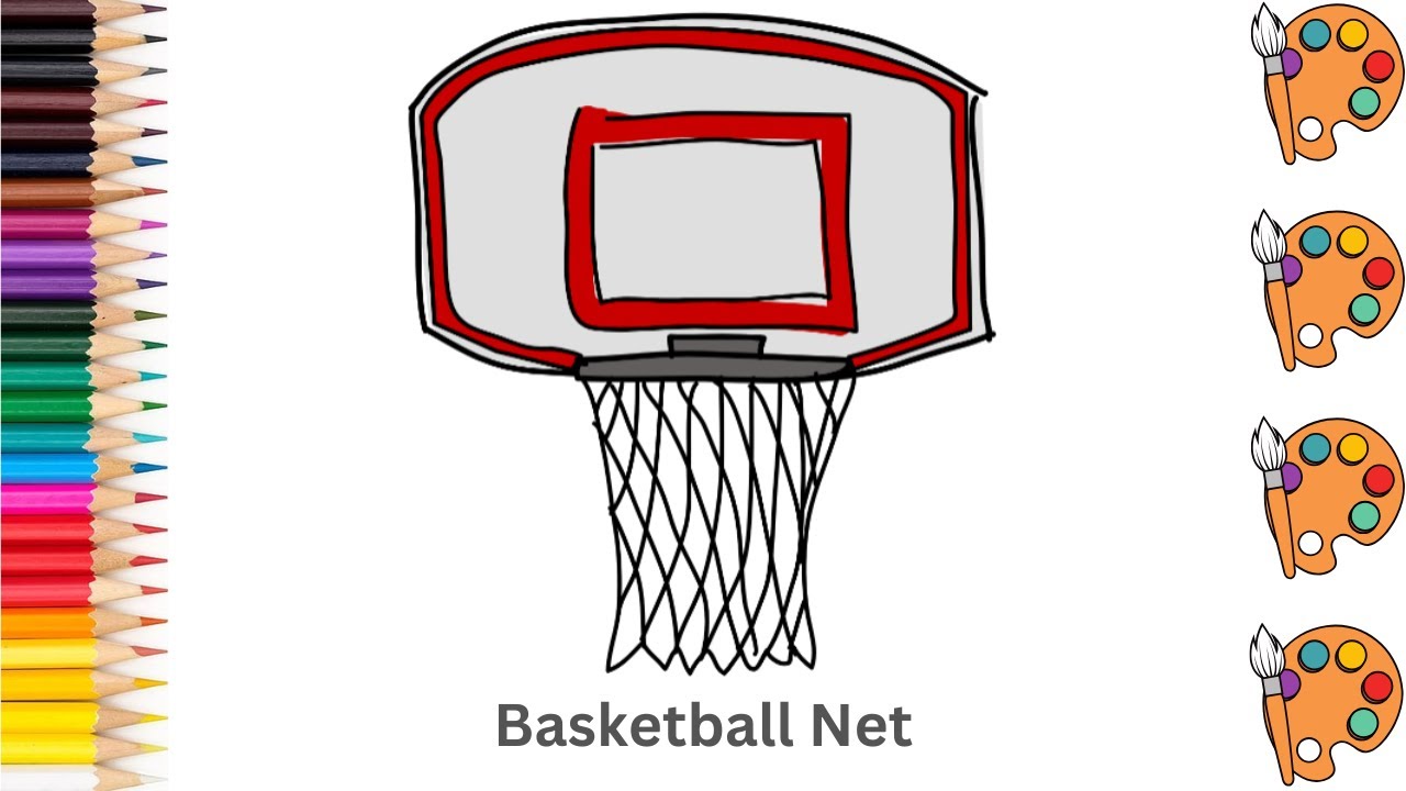 Coloring The Net Basketball Net Coloring Page