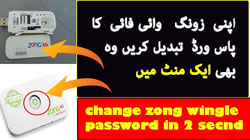 how to change wifi password in zong 4g device |change wingle password