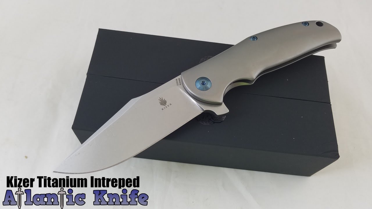 KIZER INTREPID TITANIUM FRAMELOCK FOLDING POCKET KNIFE - 4468