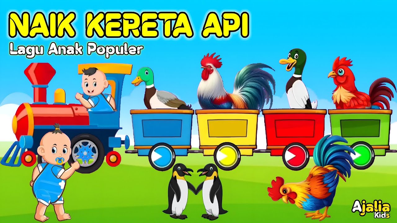Lagu Anak - Naik Kereta Api 🚂 Lagu Anak Trending | Lagu Anak Viral | Lagu Anak Indonesia Populer