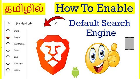 How to Change Default Search engine in Brave Browser Mobile Tamil | VividTech