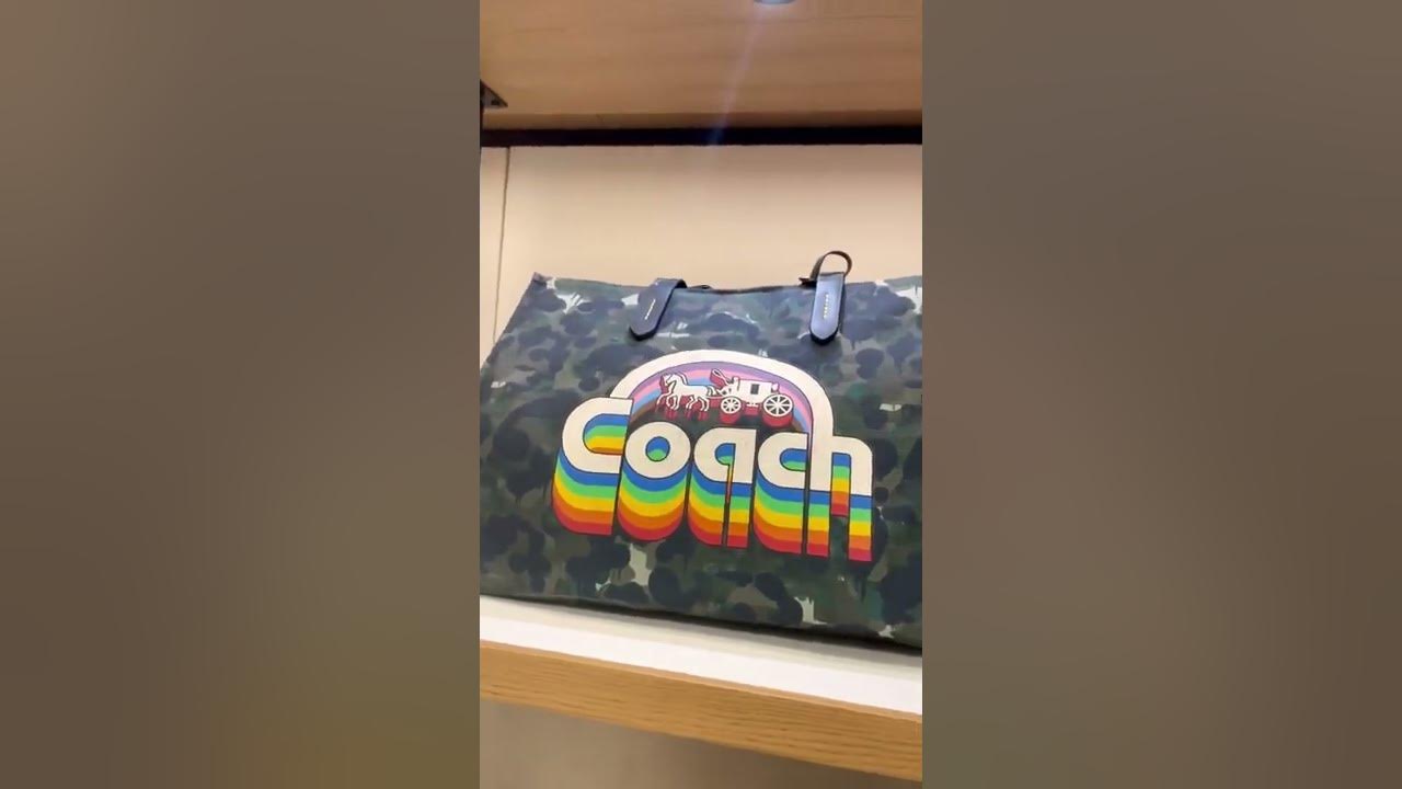 COACH Field Tote 22 In Pride Rainbow Signature Canvas - Macy's