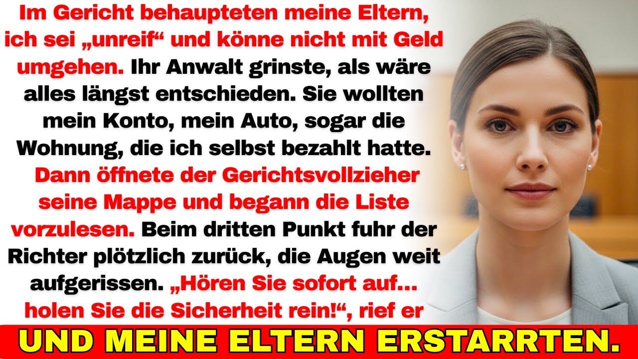 Meine Eltern forderten im Gericht meinen ganzen Besitz — bis der Gerichtsvollzieher die Liste verlas
