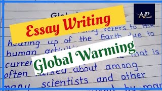 Essay on Global Warming | Global Warming Essay | Essay Writing | English writing | Handwriting |