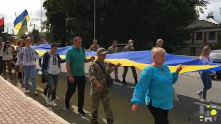 У Пустомитах відбувся марш захисників до дня Незалежності України 24 серпня 2020