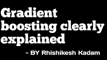 Ensemble learning - Boosting - Gradient boosting explained | part - 1