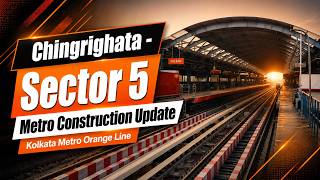 Chingrighata - Sector 5 Metro Construction Update | Kolkata Metro Orange Line Phase 3
