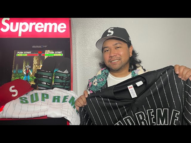 Supreme FW19 W4 Love Hate Baseball Jersey + YEZZY cloud white 