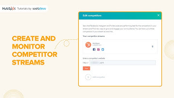 How to create and monitor competitor streams in the HubSpot social tool