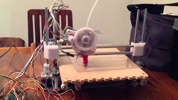 first testrun of complete assembled printrbot