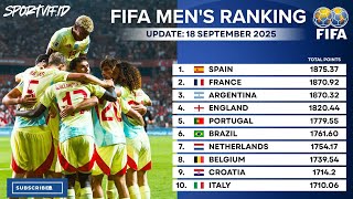 FIFA Ranking Update September 2025: Spain Overtake Argentina at The Top!