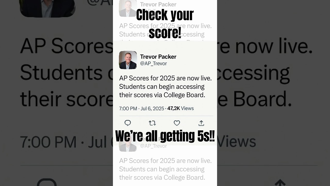 AP SCORES OUT!! GO CHECK YOUR SCORES! 