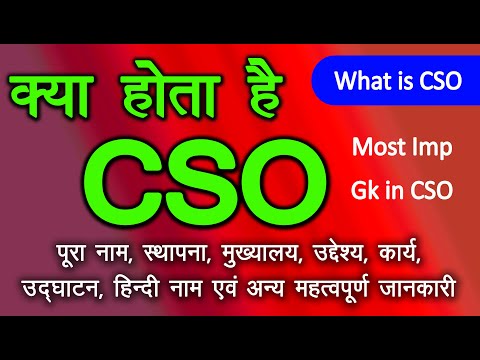 वीडियो: सरकार में CSO क्या है?