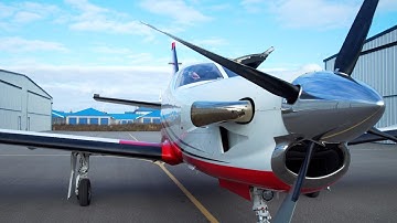 PPL / IFR Turboprop Flying - TBM850 - Turbine engine start - ATC audio + Ferrari :)