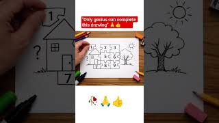 only can genius compelet this drawing#english #puzzel drawing#art#esay