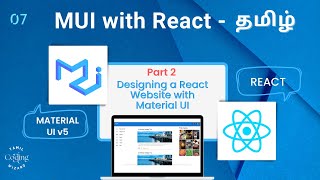 Designing React Website with Material UI #2 explained in Tamil | MUI with React | React project