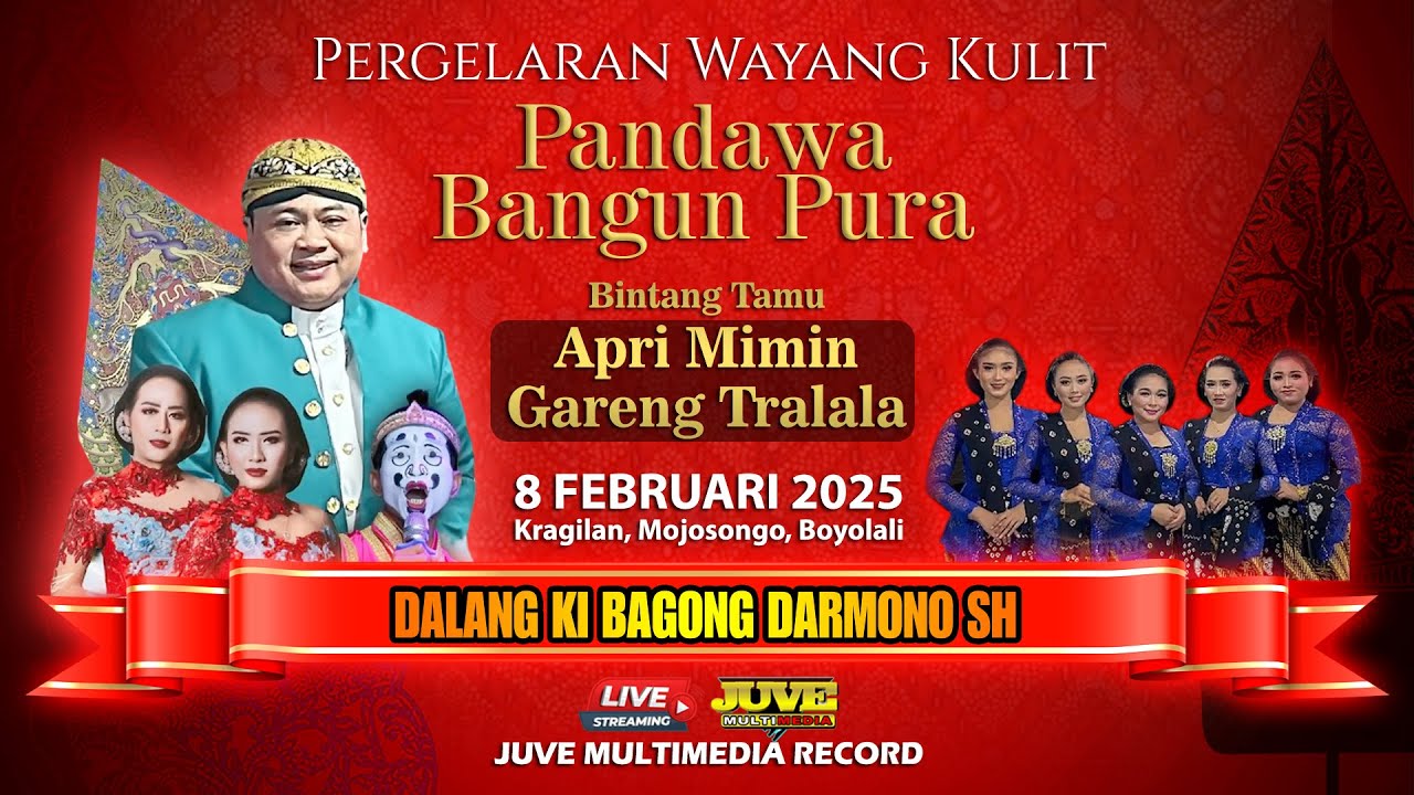 🔴 LIVE STREAMING WAYANG KULIT KI BAGONG DARMONO - FEAT GARENG TRALALA & APRI MIMIN - 8 FEB 2025